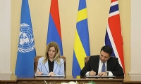 ​Ermenistan Parlamentosu Başkanı ve BM Genel Sekreter Yardımcısı bir belge imzaladı