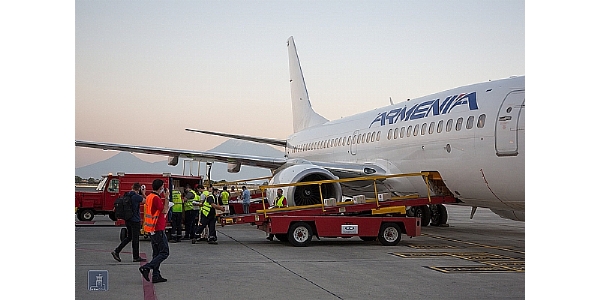 From #Armenia’s Heart to #Beirut : Armenia sent first plane with humanitarian aid to #Lebanon .