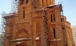 Moskova’da inşa edilen Diyakosluk Ana Kilisesi Kompleksi inşaatında sona yaklaşılıyor