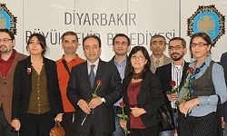 Ermeni gazetecilerden Baydemir`e ziyaret 