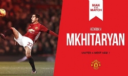 Ermeni Mkhitaryan, Manchester United-West Ham Maçının En İyi Futbulcusu Tanındı