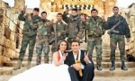 Halepli Ermeni çift düğün fotoğraflarını Halep galibiyetine ithaf etti