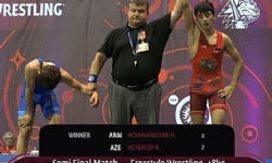 Ermeni güreşçi Azerbaycan`ı temsil eden sporcuyu yendi